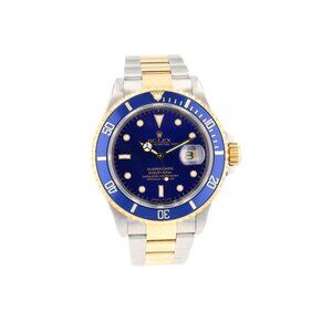 Rolex Submariner 16613 40mm Blue Luminous Dial Rotatable Bezel w/ Blue Insert